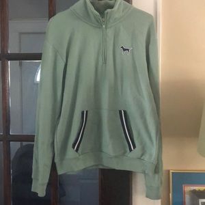 green Pink quarter zip